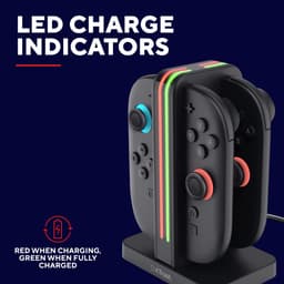 Trust GXT 1256 Laaddock voor Joy-Con 2 - Charging Station - Geschikt voor Nintendo Switch 2 - Oplaadstation voor 4 Joy-Cons - Docking Station - Inclusief USB-A-C Kabel - Zwart — thumbnail 5