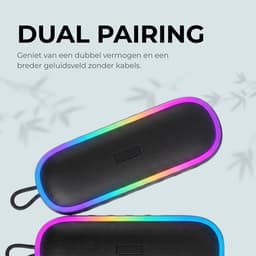 Delmark Draadloze Bluetooth Speaker - 20W Stereo - RGB Verlichting - IPX7 Waterdicht - Tot 20 uur Speeltijd — thumbnail 4