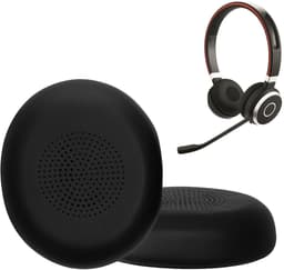 kwmobile 2x oorkussens geschikt voor Jabra Evolve 2 65 / Evolve 65 SE - Earpads voor koptelefoon in zwart — thumbnail 2