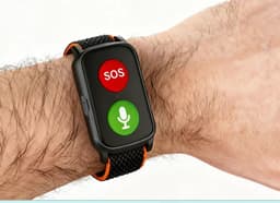 WatchToCare - LifeLine GPS Horloge Senioren - SOS Alarmknop & Valdetectie - 4G - Zwart — thumbnail 4