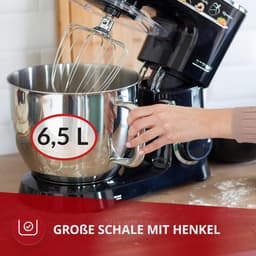 Professionele Keukenmixer met 6.5L Kom en 6 Snelheden - Ideaal voor Brood, Taarten en Meer — thumbnail 3