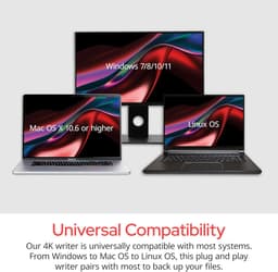 Externe Slimline Blu-ray Writer Ultra HD 4K - compacte brander voor het maken van grote back-ups — thumbnail 4