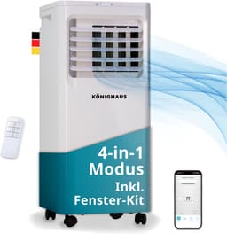 Könighaus Slimme Mobiele Airco - Snel & Efficiënt - 9000 BTU - Afstandsbediening en App — thumbnail 1