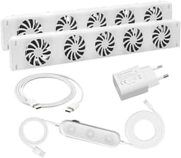Slimme Ventilator Verlengingsset voor Radiator met Thermostaat en Luchtstroomregeling — thumbnail 1