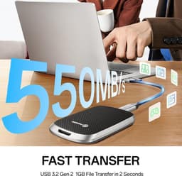 Draagbare Externe SSD 4TB Hoogte, Snelle 5Gbps Type-C Opslag — thumbnail 5
