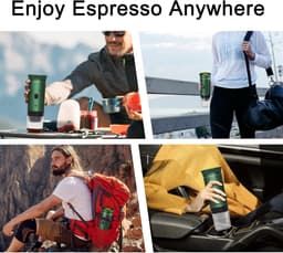 Draagbare koffiemaker, 3-in-1 koffiezetapparaat, mini elektrische koffiezetapparaat voor kampeerders, pendelaars en koffieliefhebbers — thumbnail 5