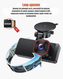 Aurixi® Dual Dashcam - Voor en Achter Camera – Auto Camera Met Nachtzicht - Zwart - ‎2cm x 11cm x 5cm — thumbnail 3