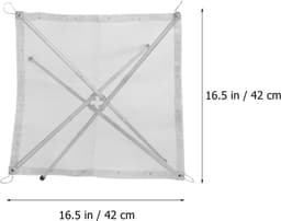 Camping Vuurplaats Driepoot - Vouwbaar RVS Kampvuur Rooster (42x42x32 cm, Zilver) — thumbnail 5