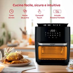 Multifunctionele Oven - Heteluchtfriteuse Luchtpan - Gezond Koken - 10 Liter Capaciteit - 36 x 40 cm - Zwart — thumbnail 3