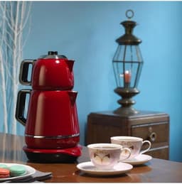Theezetapparaat - Theemachine Samovar - Turkse Thee Zetten - Automatische Uitschakeling - 2.8 Liter Capaciteit - Rood — thumbnail 2