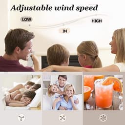 Plafondventilator met Lamp - Ringlamp Ventilator - Ruimte Verkoeling - Met Afstandsbediening - 60cm Diameter — thumbnail 1