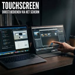 Portable Monitor Flex 15.6" Touchscreen - Full HD Draagbare monitor met USB-C & HDMI - Extra scherm laptop - Plug & Play - Incl. Beschermhoes — thumbnail 4