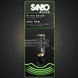 Sanbo Massage Gun Professioneel Elite - Incl. Massage Balsem - 30 Standen en 8 Opzetstukken - Ontspanning - Massage apparaat - Massage Pistool - Fitness - Hyrox - Crossfit — thumbnail 5