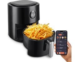 Smart Airfryer - Heteluchtfriteuse - Gezond Frituren - App Bediening - 4 Liter - Zwart