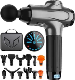 Elektrische fascia-massagepistool, fitnessmassagepistool, 12-delige set, USB-massager, meerdere snelheidsinstellingen — thumbnail 1