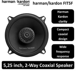 Harman Kardon FIT5F – 5.25 inch Coaxiale Auto Luidsprekers – 35W RMS – 280W Piek – Heldere Geluidsupgrade — thumbnail 5