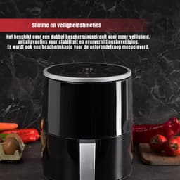 Aurixi® Mini airfryer - Airfryer - Airfryer klein - Zwart - 28cm x 22cm x 29cm — thumbnail 4