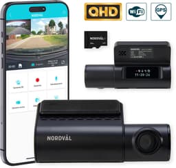 Nordväl DC101-2K Dashcam - incl. 64GB SD Kaart - 2K QHD - Wifi - GPS - Parkeermodus - Nachtzicht - Super compact - Auto camera - Dashcam voor auto — thumbnail 1
