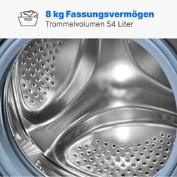Bomann WA 7185 T Wasmachine - 8KG - 1400 toeren - 15 programma's - Stoomfunctie - Energieklasse A - 10 jaar motorgarantie — thumbnail 5