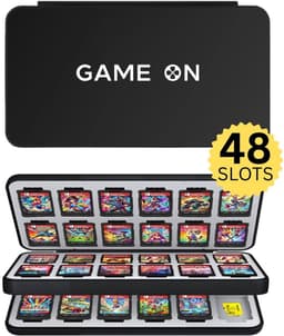 Xainy – Card case XXL zwart geschikt voor Nintendo Switch & Switch 2 games | Switch-games opberghoes accessoires | Spellen game hoes houder | Opberg travel box / opbergbox voor OLED / Lite consoles | Beschermhoes 48 card slots — thumbnail 1