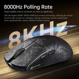 Attack Shark R11 Ultra Draadloze Gaming Muis - Carbon Fiber 49g - 8K Polling Rate - PAW3950MAX Sensor - Oplaadbaar - Forged Carbon — thumbnail 2