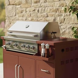 Oviala - 3-delige buitenkeuken met stenen barbecue - Memphis — thumbnail 5