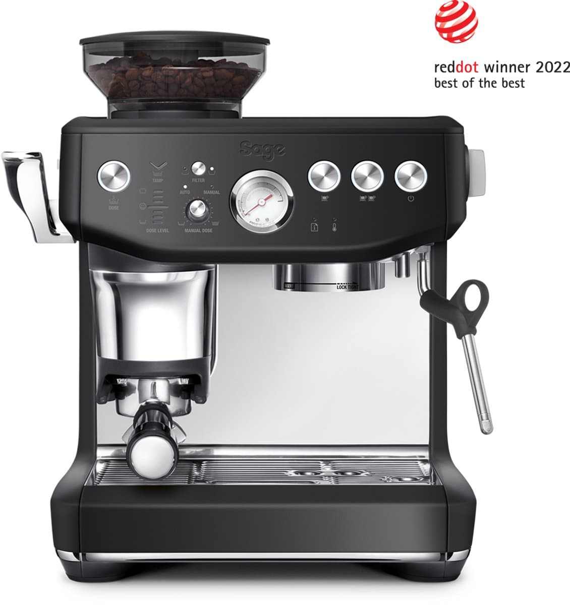 Sage SES876BTR the Barista Express Impress Black Truffle - Pistonmachine - Assisted tamping — afbeelding 1