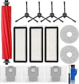 PolkaHome® Accessoires Vervangende geschikt voor Roborock Q Revo S, Qrevo Pro, Qrevo Plus Robotstofzuiger. 1 Hoofdborstel, 4 Zzijborstels, 3 HEPA-Filters, 2 Reinigingsdoeken, 3 Stofzakken. — thumbnail 1