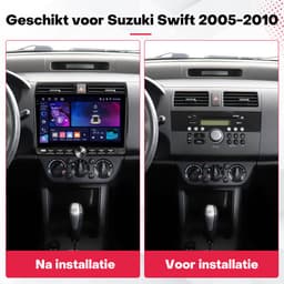 Boscer Autoradio - Geschikt voor Suzuki Swift 2005-2010 - Android 15 - 4+64GB - Draadloze Apple Carplay & Android Auto - 10.1 Inch HD IPS Touchscreen - GPS Navigatiesysteem - Bluetooth, USB, WiFi & MP5 - Achteruitrijcamera & Microfoon — thumbnail 3