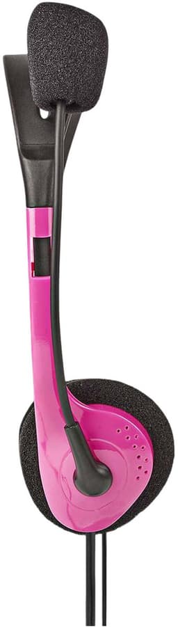 Nedis PC-Headset - On-Ear - Stereo - 2x 3.5 mm - Opvouwbare microfoon - Roze — thumbnail 2