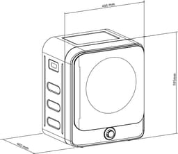 Compacte Afvoerdroger Kleding 3 kg - Instelbare Droogtijden — thumbnail 5