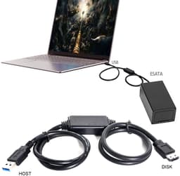 USB 3.0 naar eSATAp Adapter Kabel voor Harde Schijf SSD en ODD — thumbnail 5