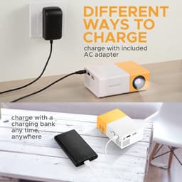 Mini Projector - Mini beamer - Draagbaar - Zakprojector - Geschikt voor thuisbioscoop, buitenfilms en als cadeau voor kinderen — thumbnail 5