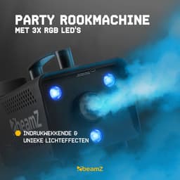 Rookmachine met LED’s - BeamZ S553L - Set met 250ml vloeistof - Voor Halloween - 3 RGB LED’s - 550W — thumbnail 3