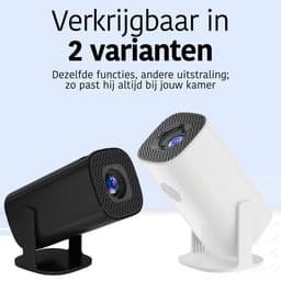 Proun Mini Beamer - Alles-in-één met 4K-ondersteuning - Full HD - iOS & Android - Mini Projector Smart TV - Zwart — thumbnail 5