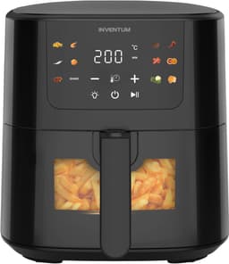 Inventum GF502HLDB Airfryer - 5L - Kijkvenster - 11 programma's - 70-200 °C - Tot 5 personen - Zwart — thumbnail 1