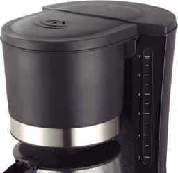 Druppelkoffiezetapparaat 1,2L – 10 tot 12 Kopjes – Met Glazen Kan – Warmhoudfunctie – Automatische Temperatuurregeling – 900 Watt – Zwart – Koffiemachine voor Thuis of Kantoor — thumbnail 3