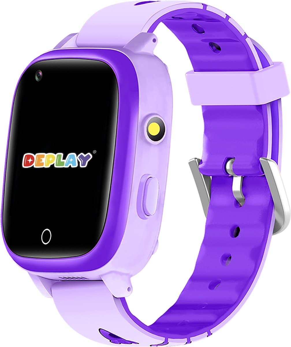 DEPLAY 4G KidsWatch Hero - GPS Horloge Kind - Smartwatch Kinderen - Kinderhorloge - Smartwatch Kind - Kinder Smartwatch - Paars — afbeelding 1