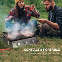 Outsunny-Gasgrill-roestvrij staal-62x46x21cm-Geld — thumbnail 3