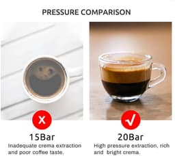 Koffiezetapparaat - koffiemachines - HiBREW Koffiezetapparaat Cafetera 20-bar Espresso inox Semi-automatische Expresso Cappuccino Heet water Stoomtemperatuurweergave H5 — thumbnail 2