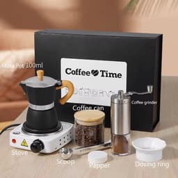 Luxe Koffie Reisset | Filter Koffie met Koffiemolen | Ketel | Voorraadpot | Koffiebonen Set — thumbnail 5