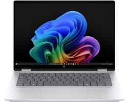HP OmniBook X FlipNGAI 14-fm0670nd Copilot+ PC Intel Core Ultra 7 256V Hybride (2-in-1) 35,6 cm (14") Touchscreen 3K 16 GB LPDDR5x-SDRAM 1 TB SSD Wi-Fi 7 (802.11be) Windows 11 Home Zilver QWERTY