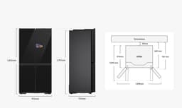 SAMSUNG RM90F67CECEO - AI Side by Side - No Frost - amerikaanse koelkast - grafietglas - thuis camera — thumbnail 4