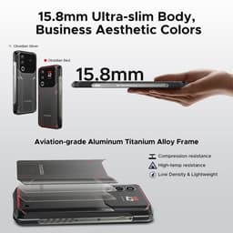 DOOGEE Blade20 Ultra - Smartphone - Telephone - 10300mAh /18W - 32GB RAM +512GB ROM - 6.6 inth +90Hz HD - T7250 octa core -Android 14 - IP68 - Rood — thumbnail 4