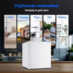 Nurion Mini Koelkast - 40L - Kleine ijskast - Vrijstaand - Compact - Wit - Minibar — thumbnail 4