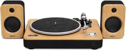 House of Marley Stir It Up 2 Bluetooth Platenspeler met Passieve Speakers - Home Audio - LP Speler - Vinyl - Auto-stop - Anti Skating - Ingebouwde Voorversterker - FSC goedgekeurd Bamboe hout - Audio Technica Element — thumbnail 1
