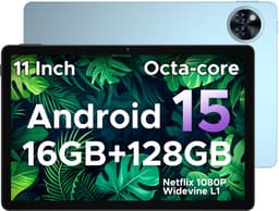 DOOGEE U11 - Tablet - Tablets - 16 GB RAM+ 128 GB ROM/TF 2TB - Android 15 - 11 inth 90 Hz - Dubbele boxluidsprekers - 8580 mAh - Face ID - 5G WiFi - Widevine L1 - GPS - Blauw — thumbnail 1
