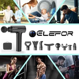 RFWR® Diep Weefsel Massagepistool voor Spierpijnverlichting met 20 Snelheden en 8 Massagekoppen — thumbnail 2