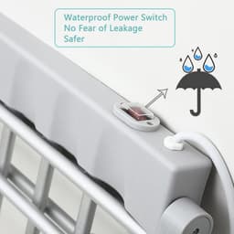 RFWR® Elektrische Verwarmde Kledingdroger en Opvouwbaar Droogrek voor Binnen met 18 Stangen — thumbnail 3