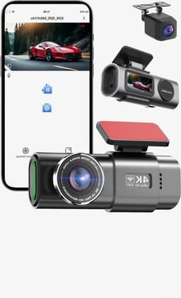 Thuys – Dashcam Voor Auto 4K + 1080p – Voor En Achter Camera – Met Parkeermodus – G–Sensor – App Bediening – Nachtzicht — thumbnail 1